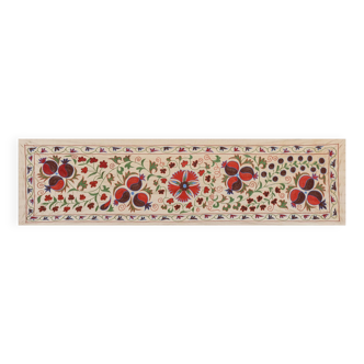 Hand knotted rug, vintage Turkish rug 53x185 cm
