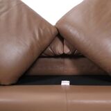 Cassina Maralunga 2 seater in mocca colored leather
