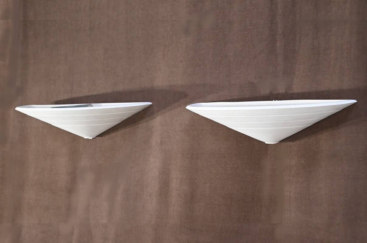 Pair of plaster wall lamps, Sedap workshop – late twentieth century
