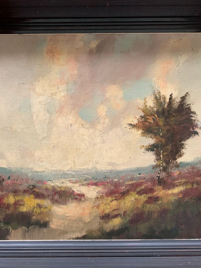 Paysage "Bruyère en fleurs". H.J. Pauwels
