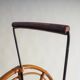 Mid-century round rattan magazine holder