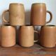 5 stoneware mugs