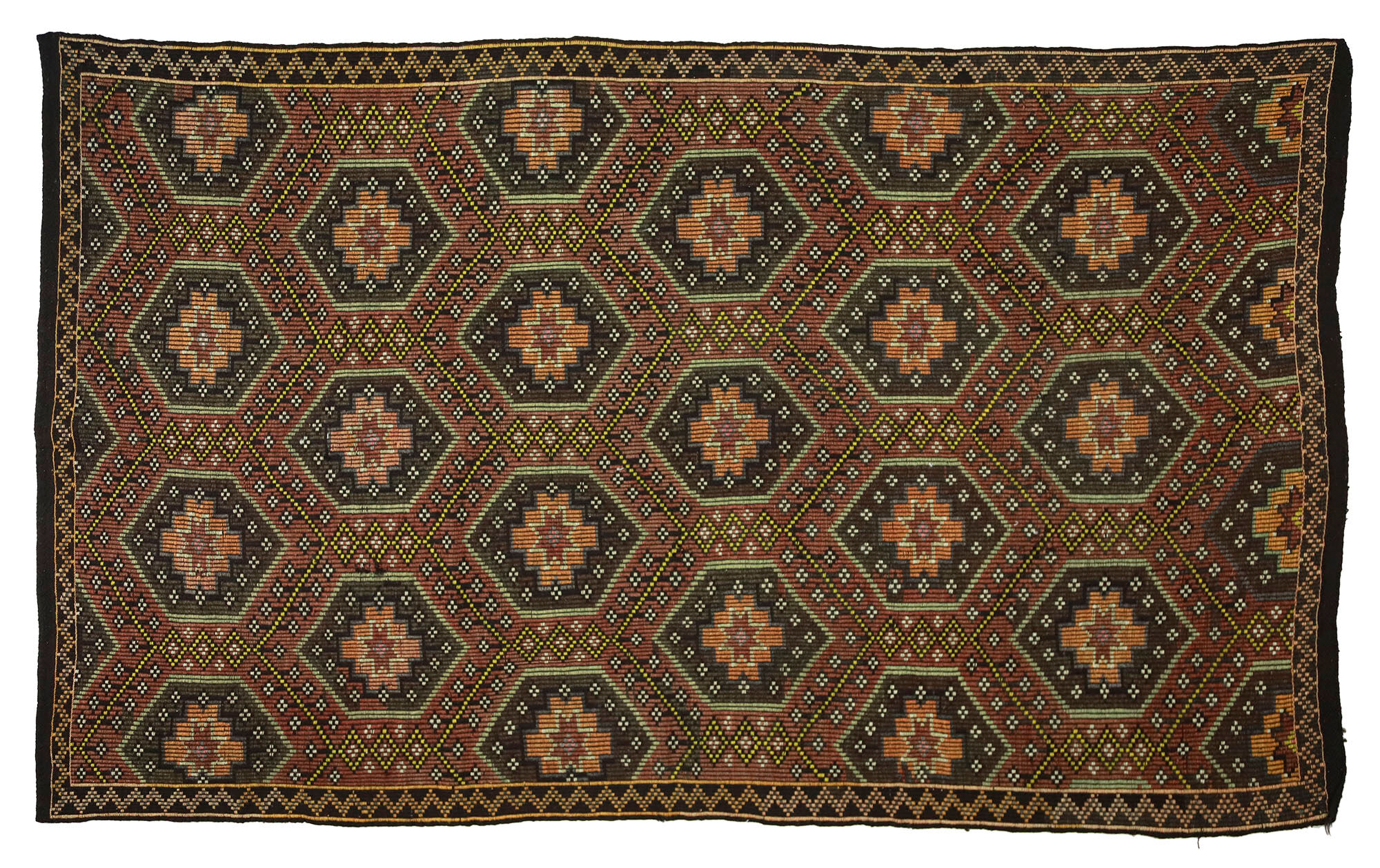Anatolian handmade kilim rug 317 cm x 183 cm