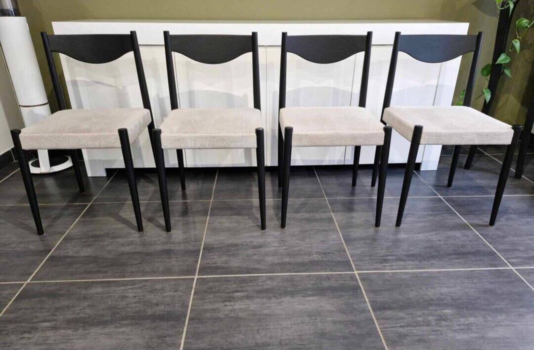 Set of 4 Scandinavian teak chairs, 1970s