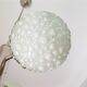 Vintage 1970s 3 ball white opal glass chandelier