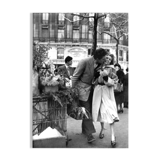 Photograph, “Les jonquilles” Paris, 1954 / Homage to Robert Doisneau / 15 x 20 cm / B&W