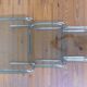 Pull-out coffee tables in glass and chrome 1970s