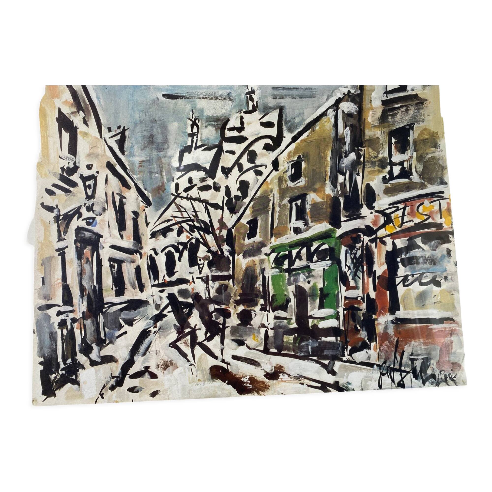 Lithographie de Gen Paul, Montmartre
