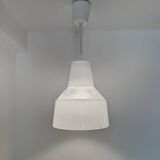 Holophane glass chandelier from the 1970s.