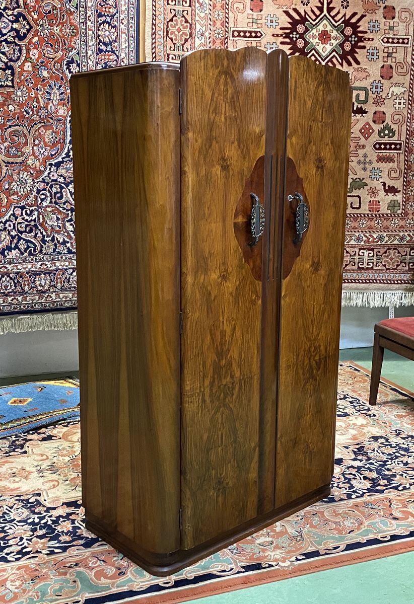Art Deco student cabinet in walnut
