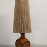 Vintage ceramic lamp and jute rope