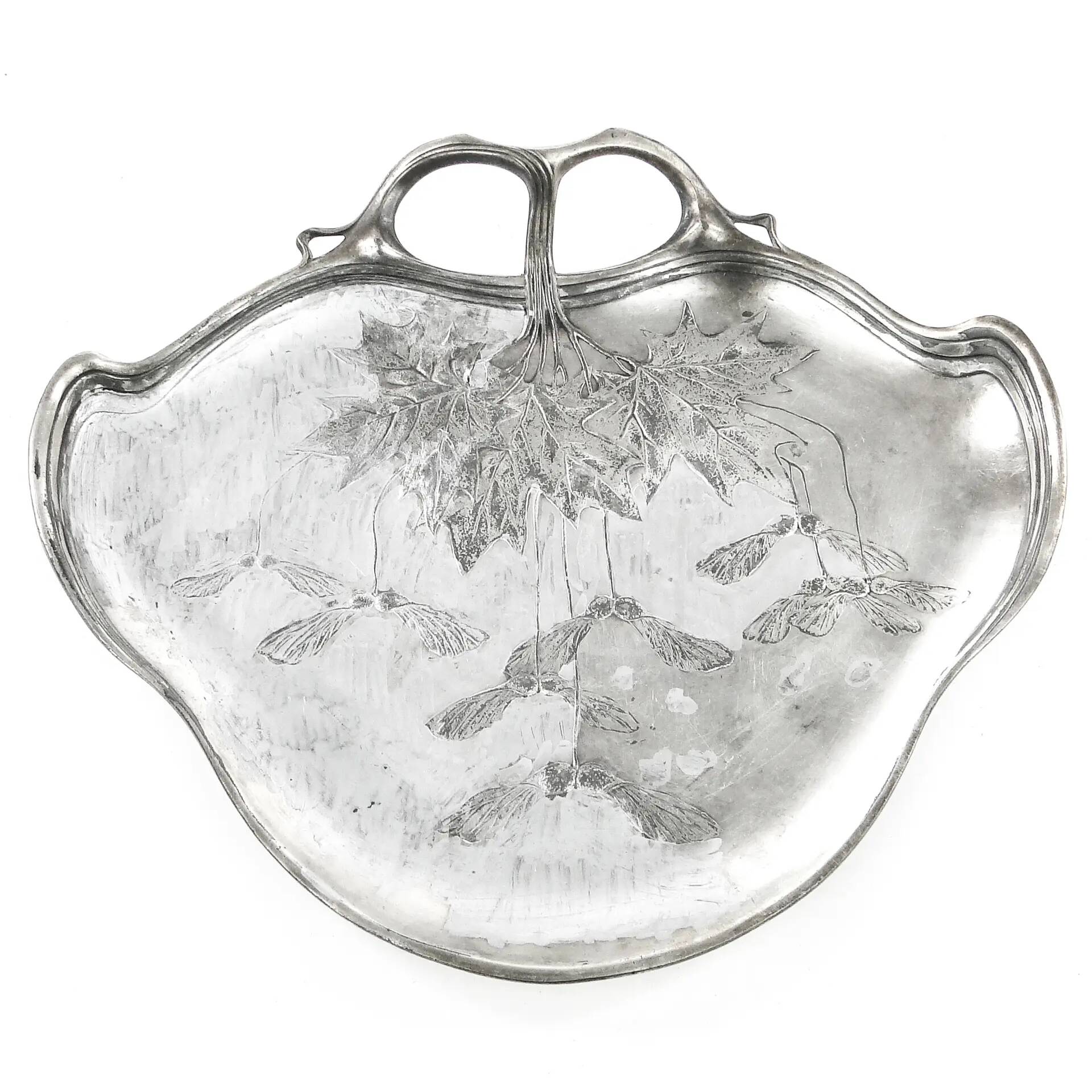 Art Nouveau appetiser tray, Orivit, Germany, early 20th century