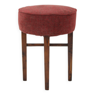 1940s Art deco Stool, Czechoslovakia