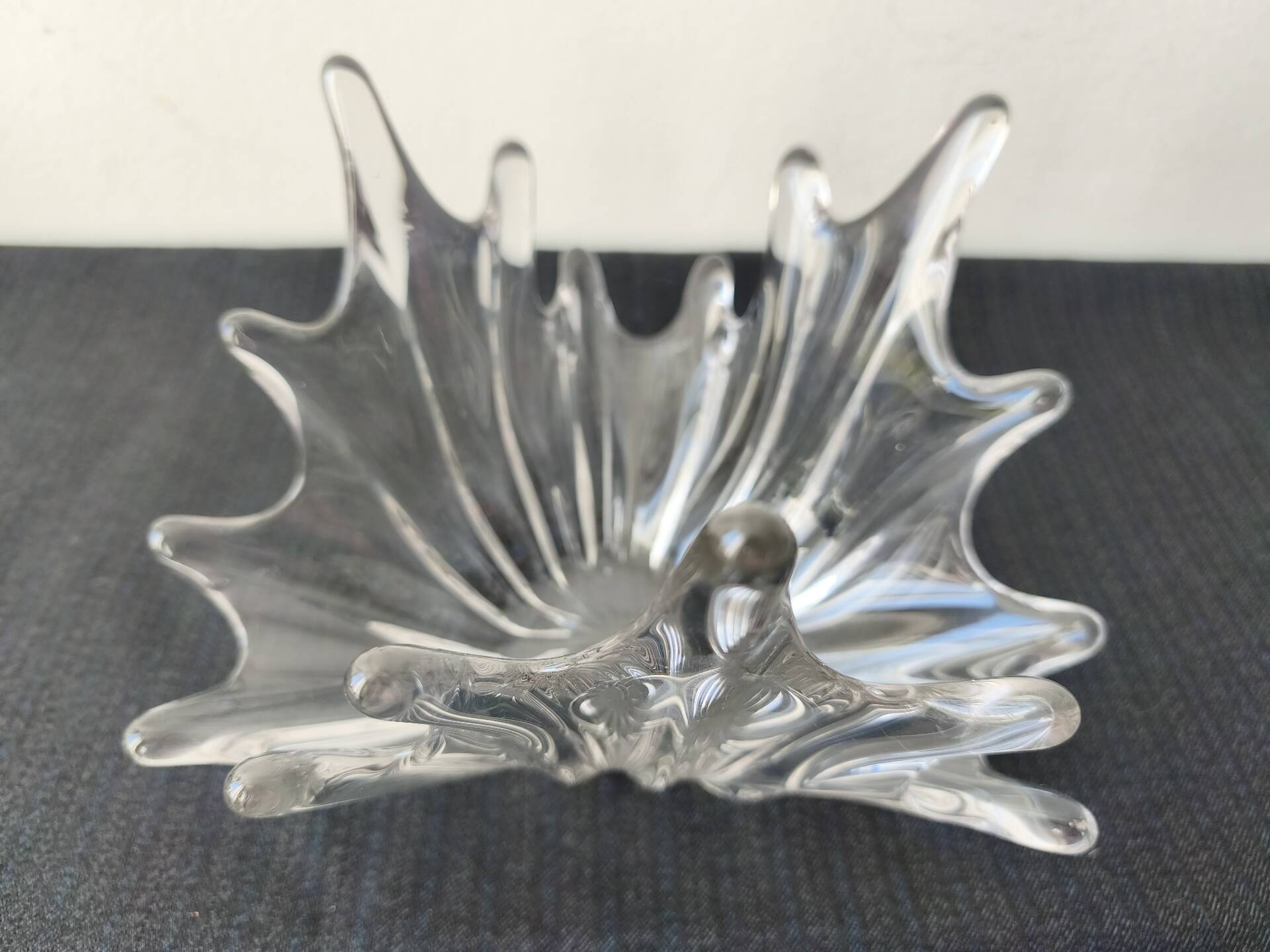 Vase or centrepiece, stretched crystal, 1960s.