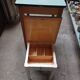 Formica table with tapered wooden legs + stool
