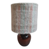 Ceramic and wool lamp, signature