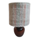 Ceramic and wool lamp, signed.