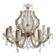 Antique crystal chandelier with 8 lights and drop pendants -