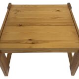 Vintage coffee table pinewood minimalist 1970s