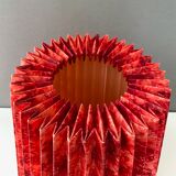 Vintage table lamp with pleated lampshade, mid century interior