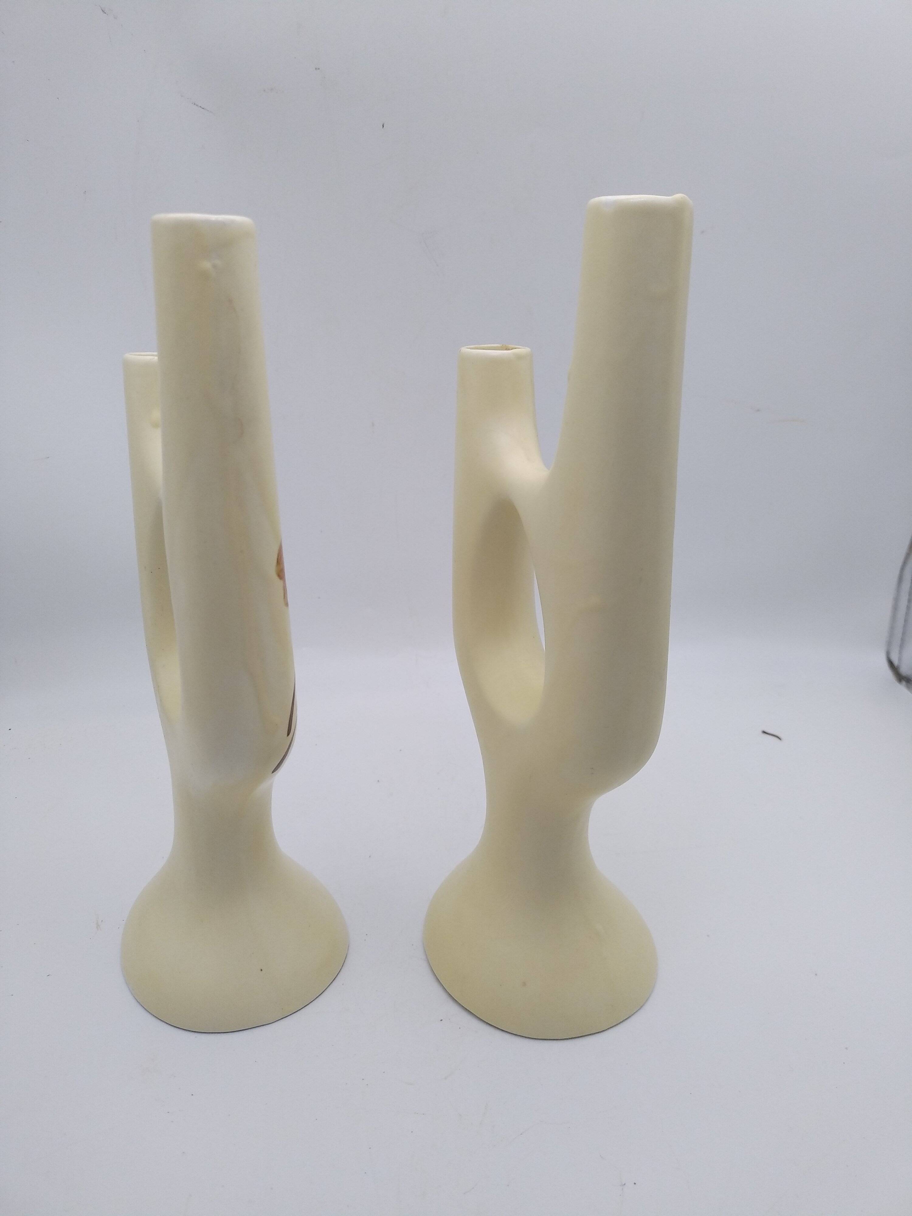 2 vases Revernay à décor floral