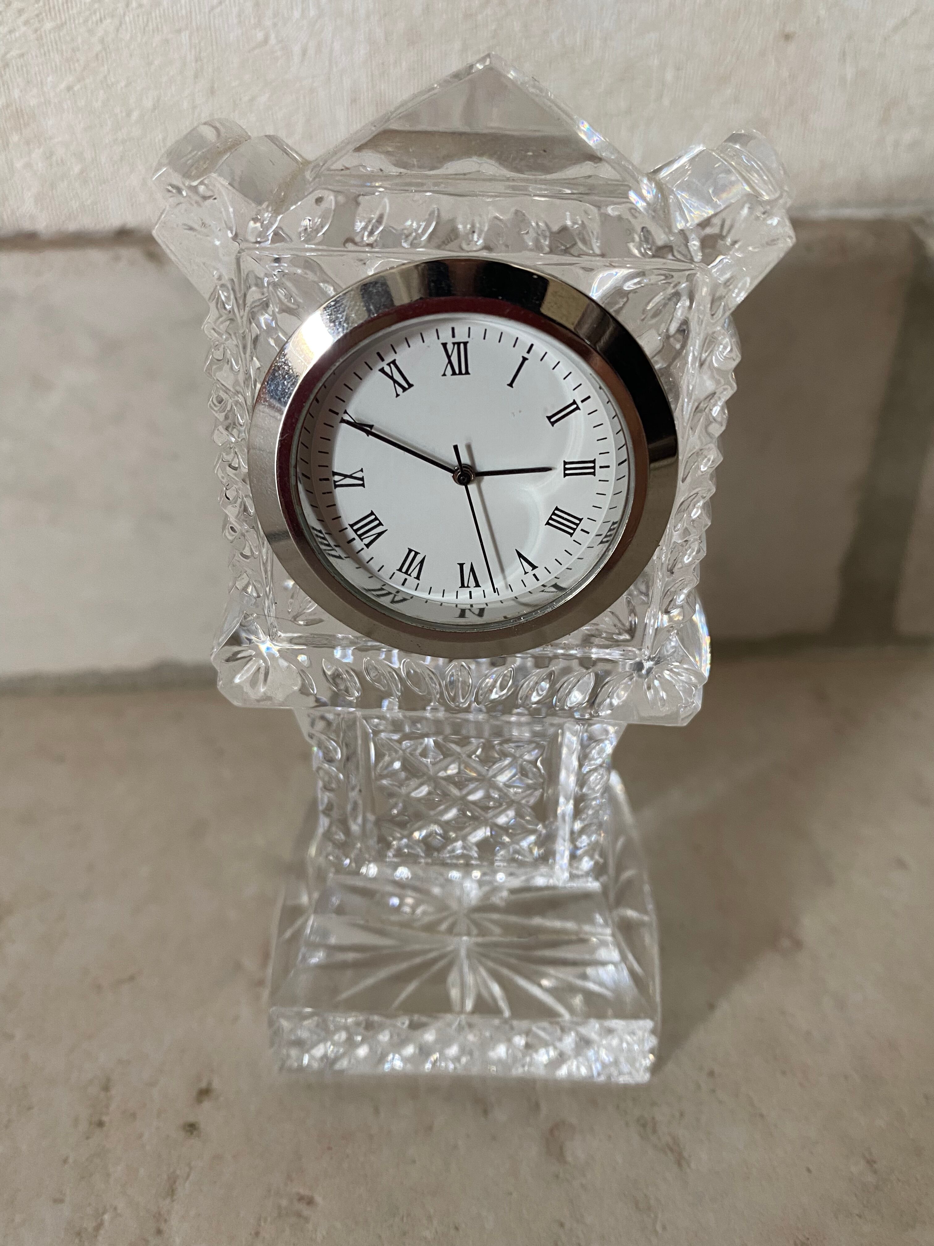 Vintage crystal table alarm clock