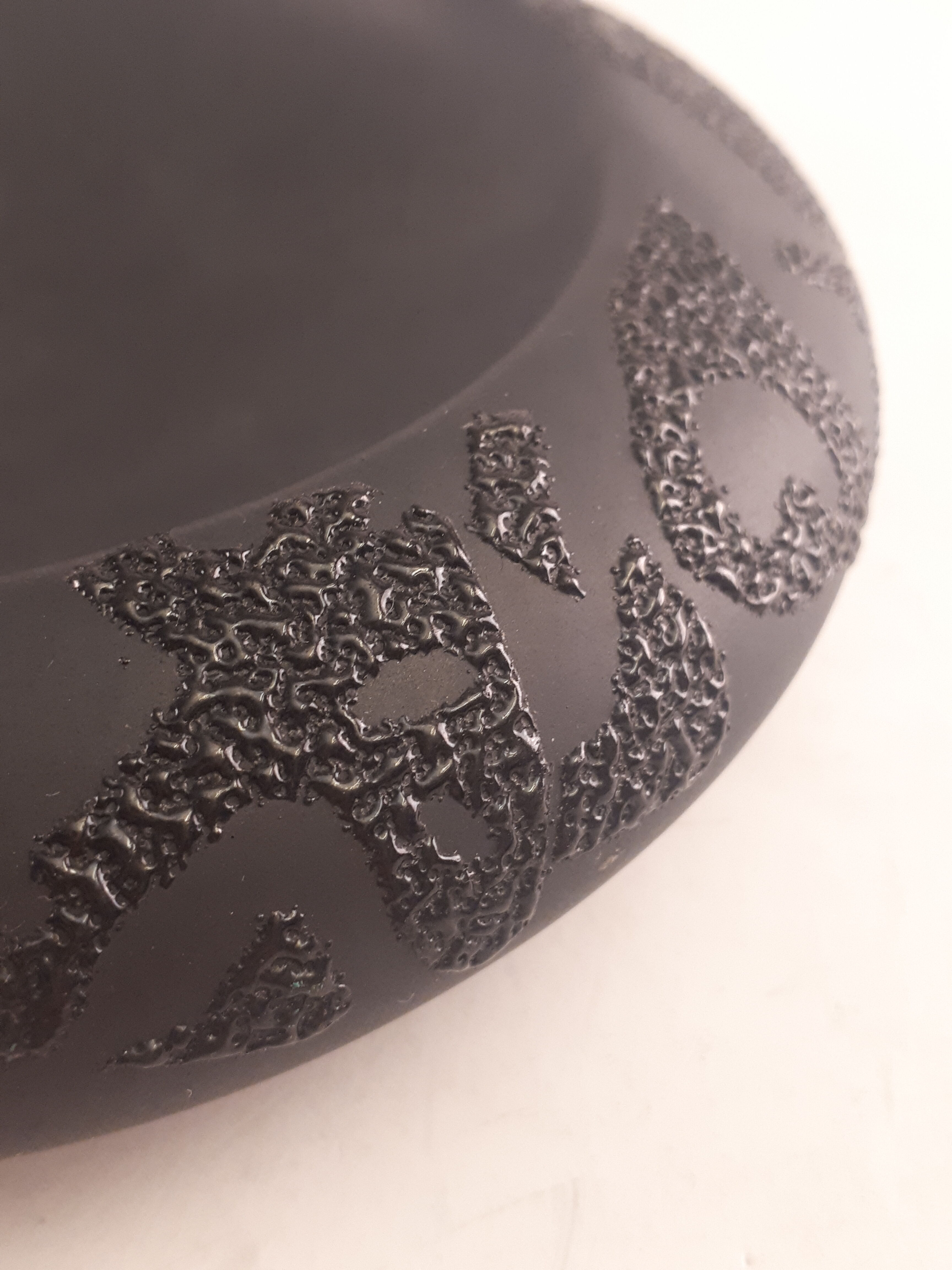 vintage black ceramic pocket cup 1980 Jacques Molin