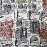 1959 map view of the center of paris from a bird's eye, n° 63 blondel la rougery, tourism commission
