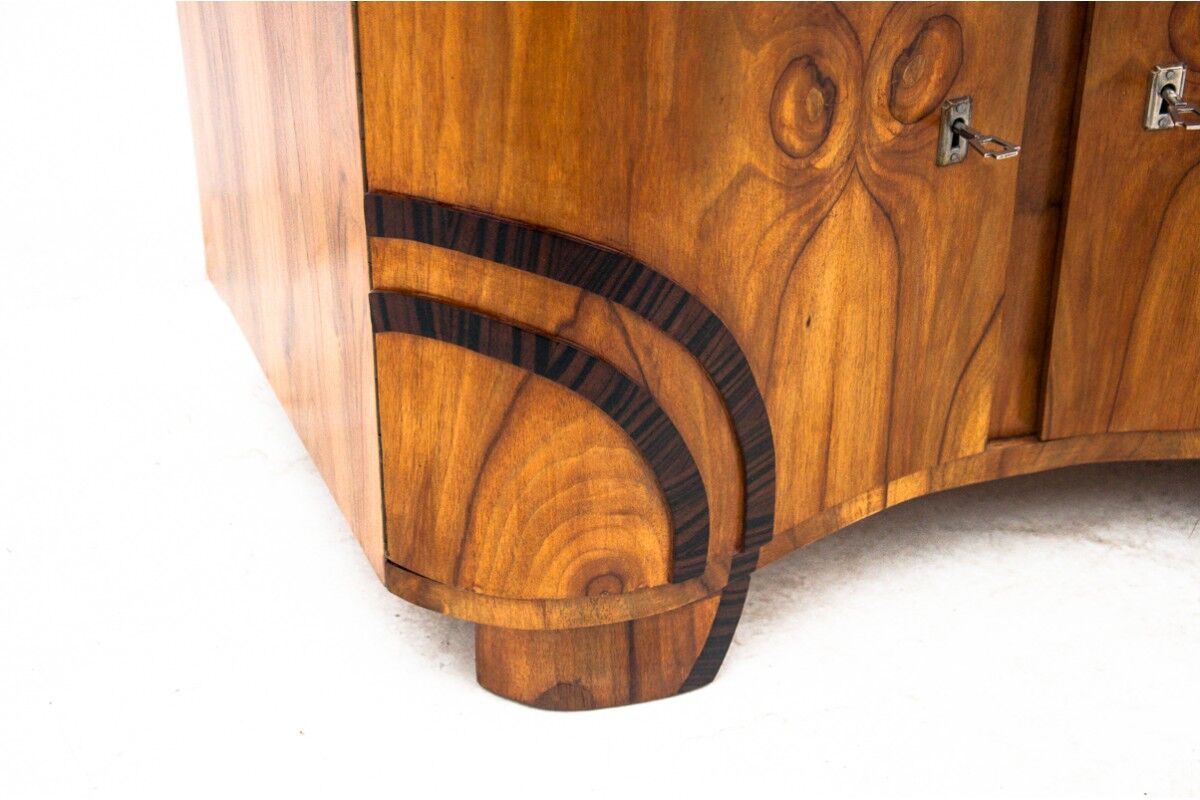 Art Deco glass chest of drawers, Poland, 1950s. After renovation.