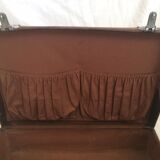 Cloth suitcase and leather vintage
