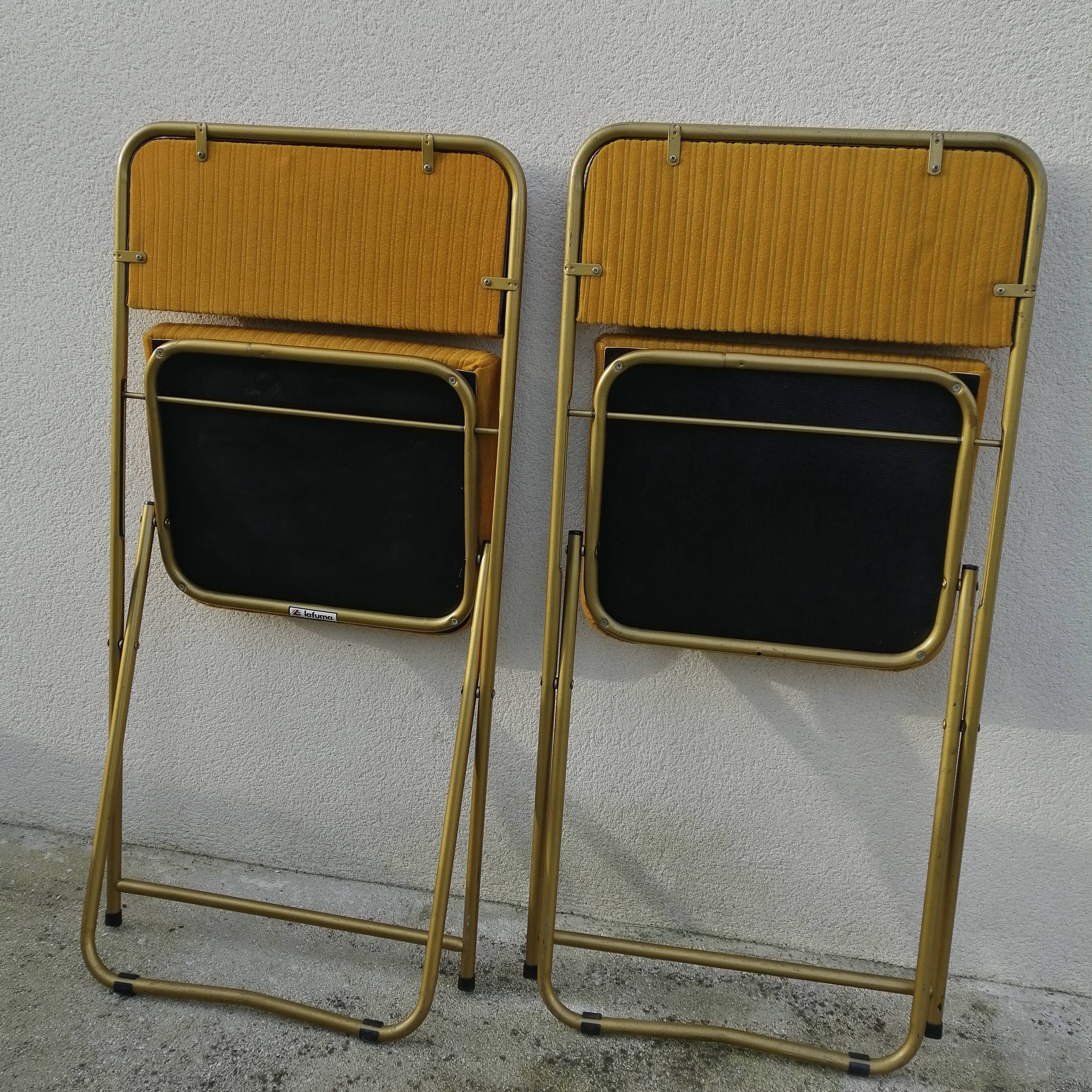 Pair of folding chairs "Lafuma"
