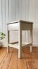 Tabouret coffre vintage beige