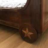 Old solid mahogany boat bed