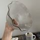Vintage wall lamp in electrified holophane glass to new