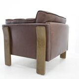 1970s Brown Leather armchair, Denmark