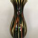 Saint Clement's diabolo vase, decorated with hand-painted polychrome flames, numbered 1950/1960