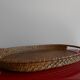 Plateau en bois et rotin