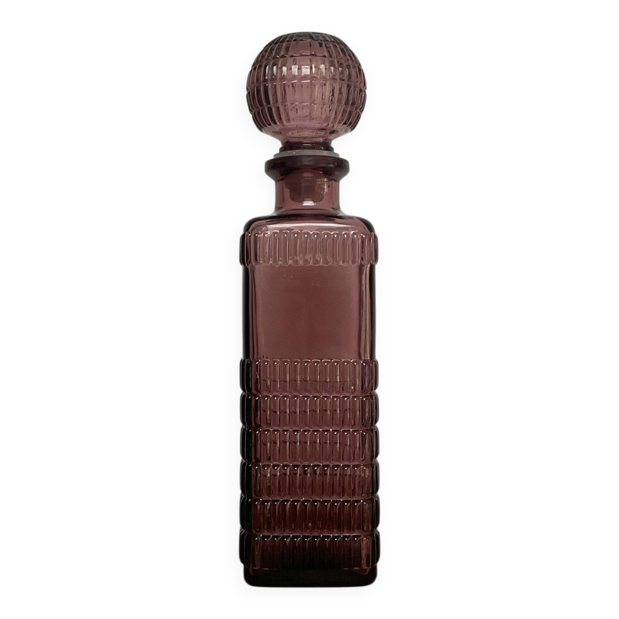 Plum glass bottle