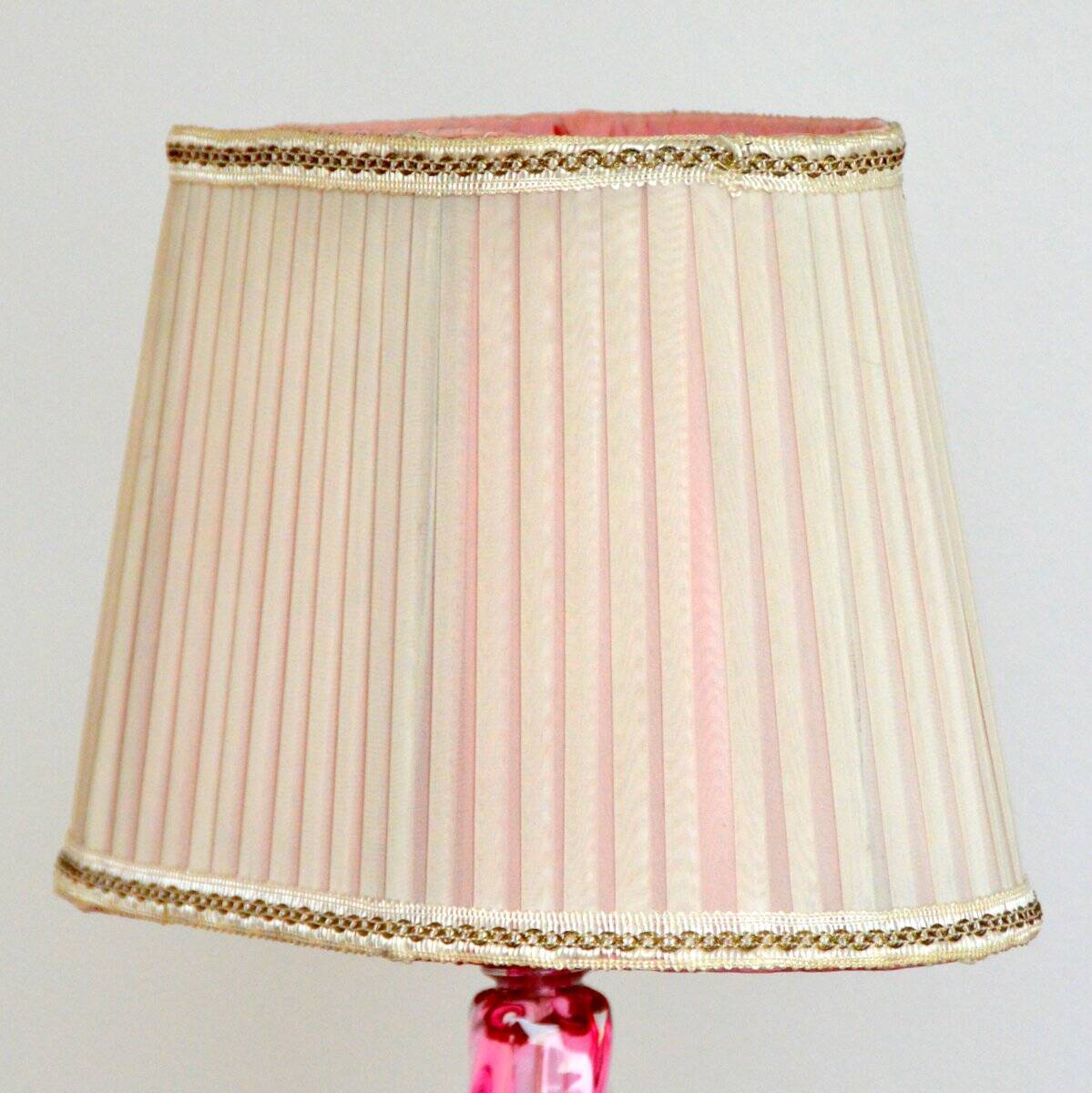 Val St-Lambert Belgium vintage crystal table lamp 1960s