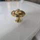 6 polished brass furniture knobs