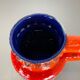 Vase en poterie de lave grasse super coloré par Bay Ceramics, Allemagne, années 1970