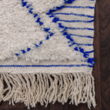 Carpet Berber corridor blue diamond 80x305 cm
