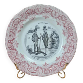 Antique talking plate "Our Domestics" No. 11 – Creil and Montereau