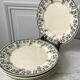 lot of 5 flat plates Terre de Fer Digoin Sarreguemines model "Suzanne" late nineteenth