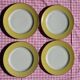 4 yellow L'amandinoise vintage dinner plates