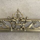 19th-century brass fireplace threshold bar