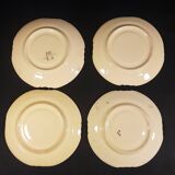 4 Quimper earthenware saucers or plates
