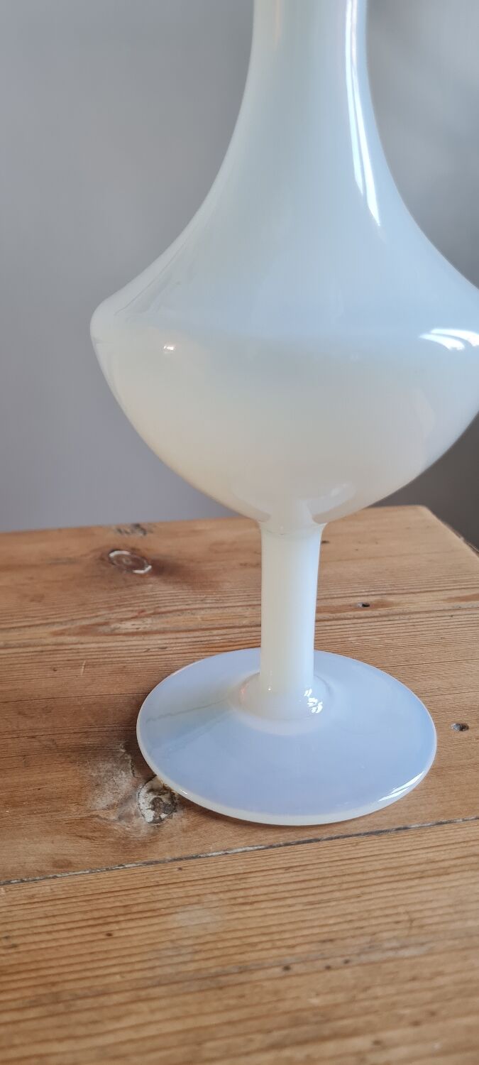 White opaline vase
