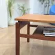 Table basse scandinave teck double plateau