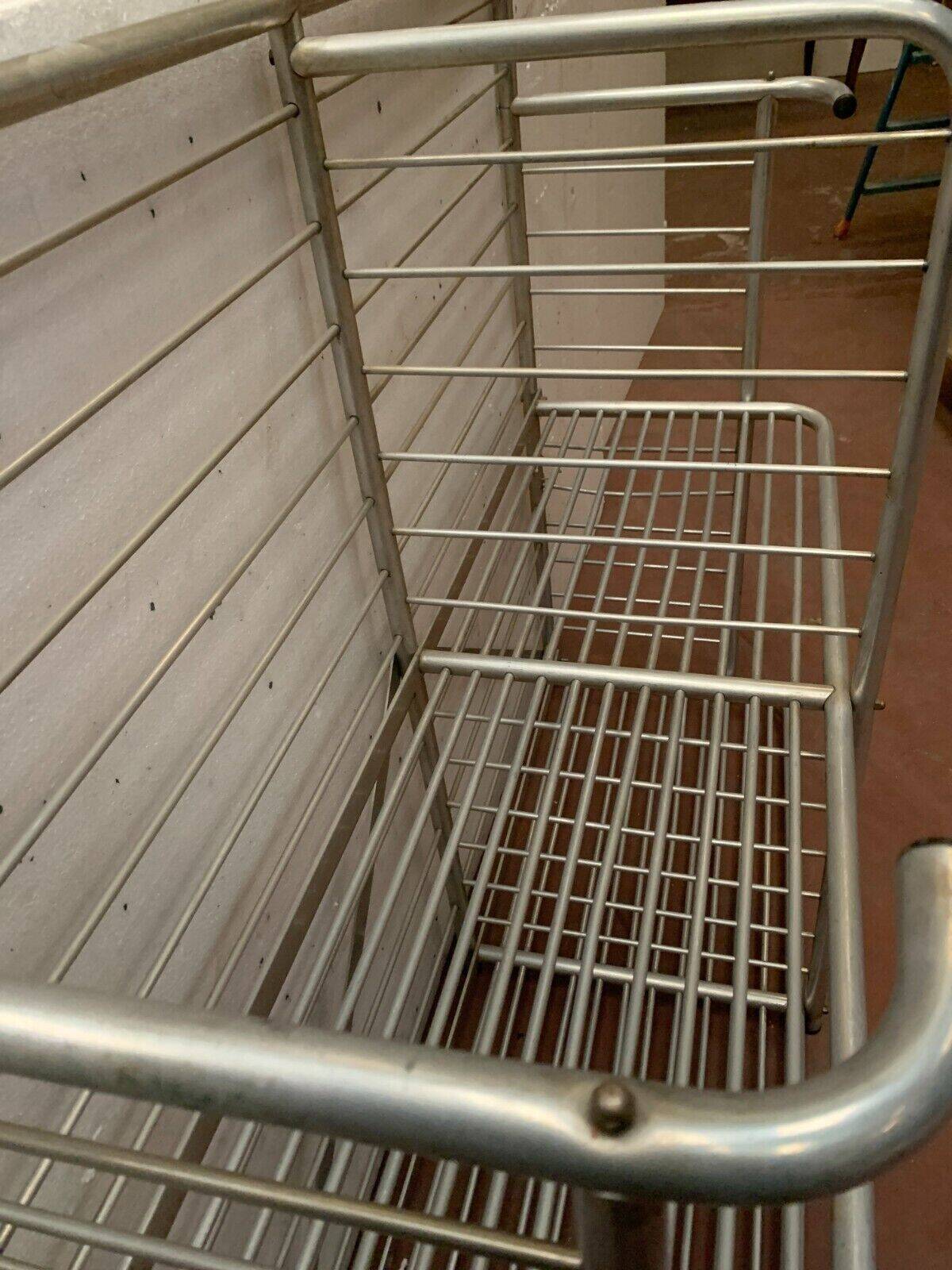 20th century curved aluminum bakery rack